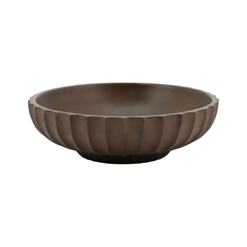 Yori small Bowl 19x19x6 cm Mango Wood dark brown