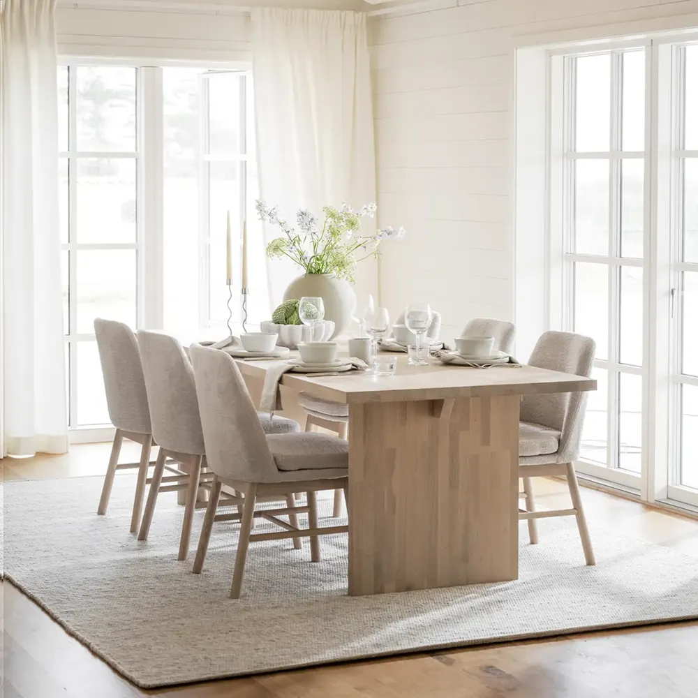 Emmett Dining table 240 white pigmented oak