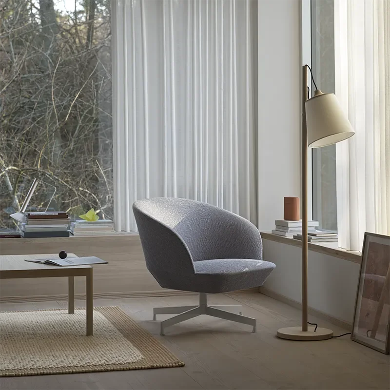 Pull Floor Lamp - Oak/White