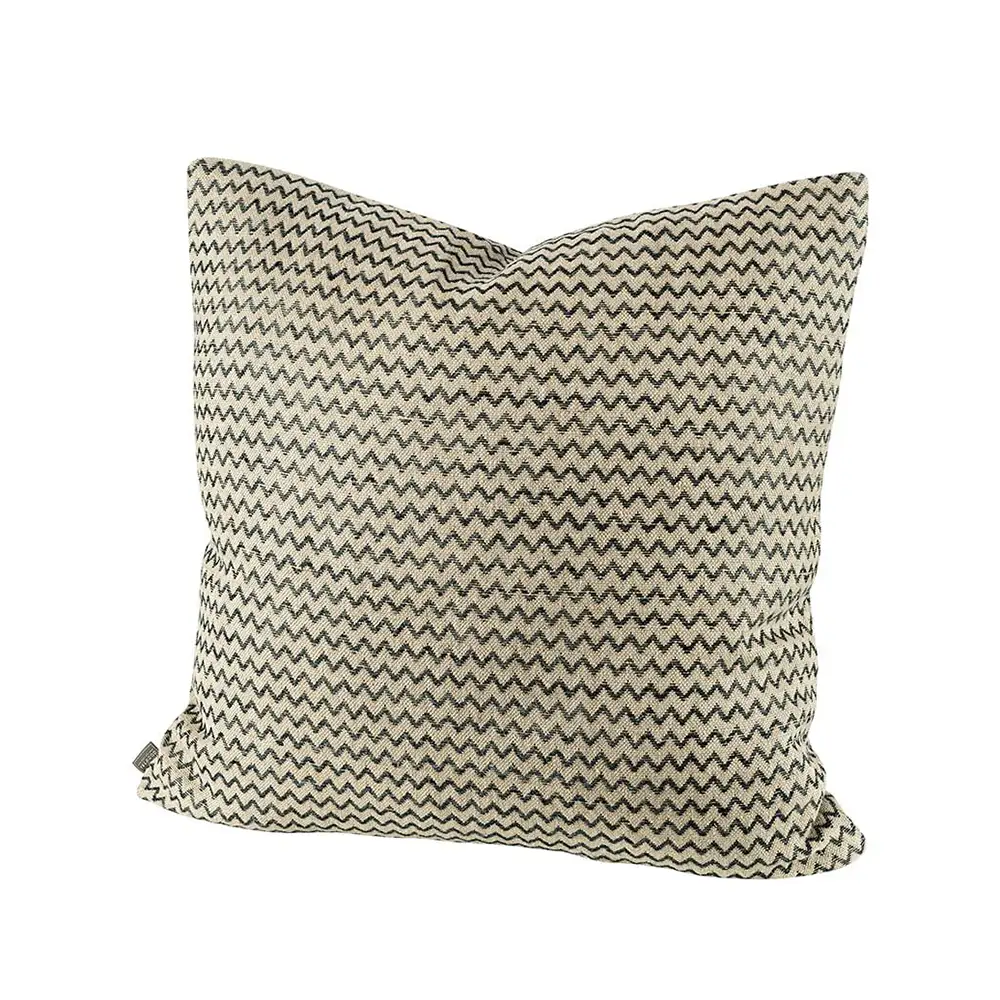 Cushion cover Casa linen/black 50x50