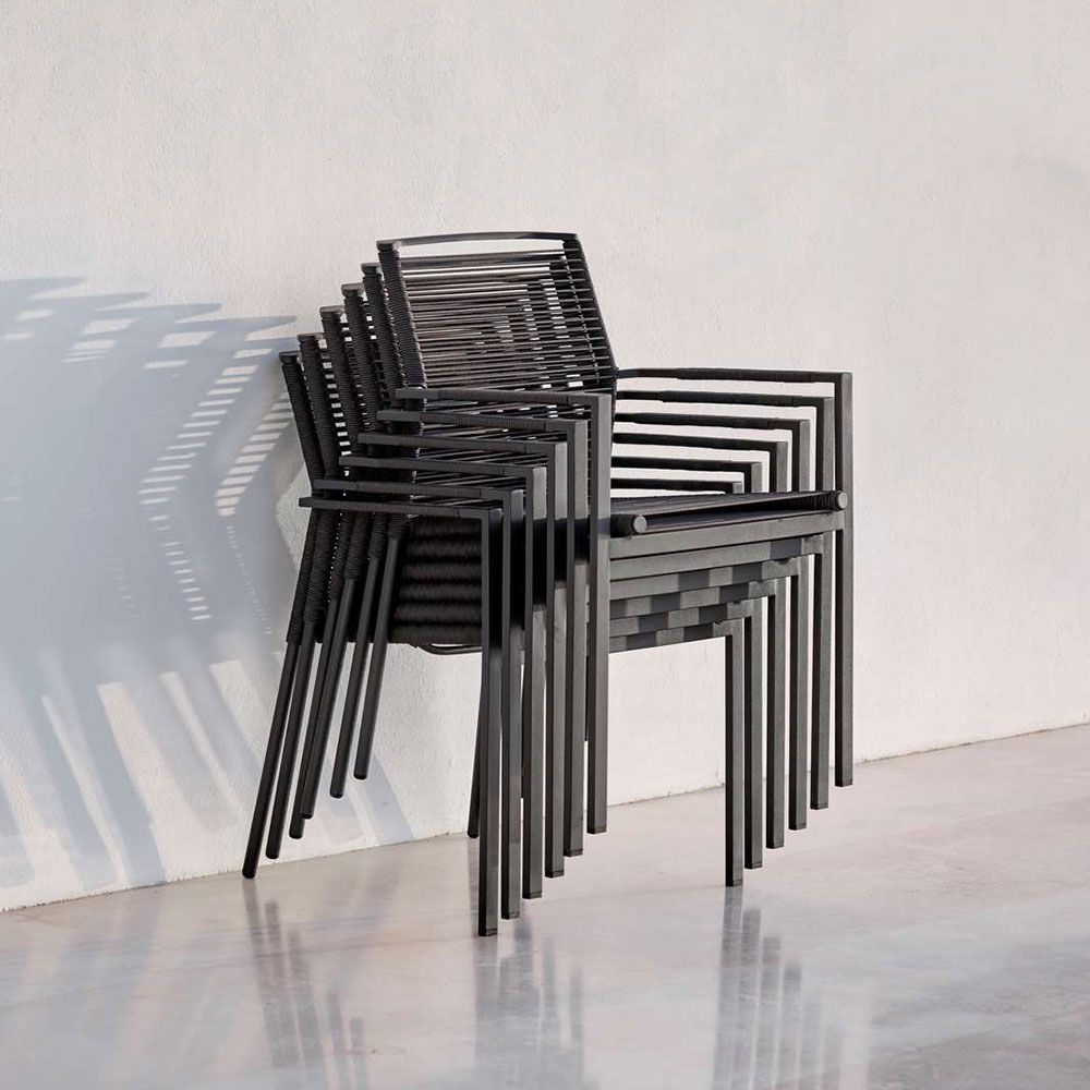 Edge Armchair Anthracite Rope