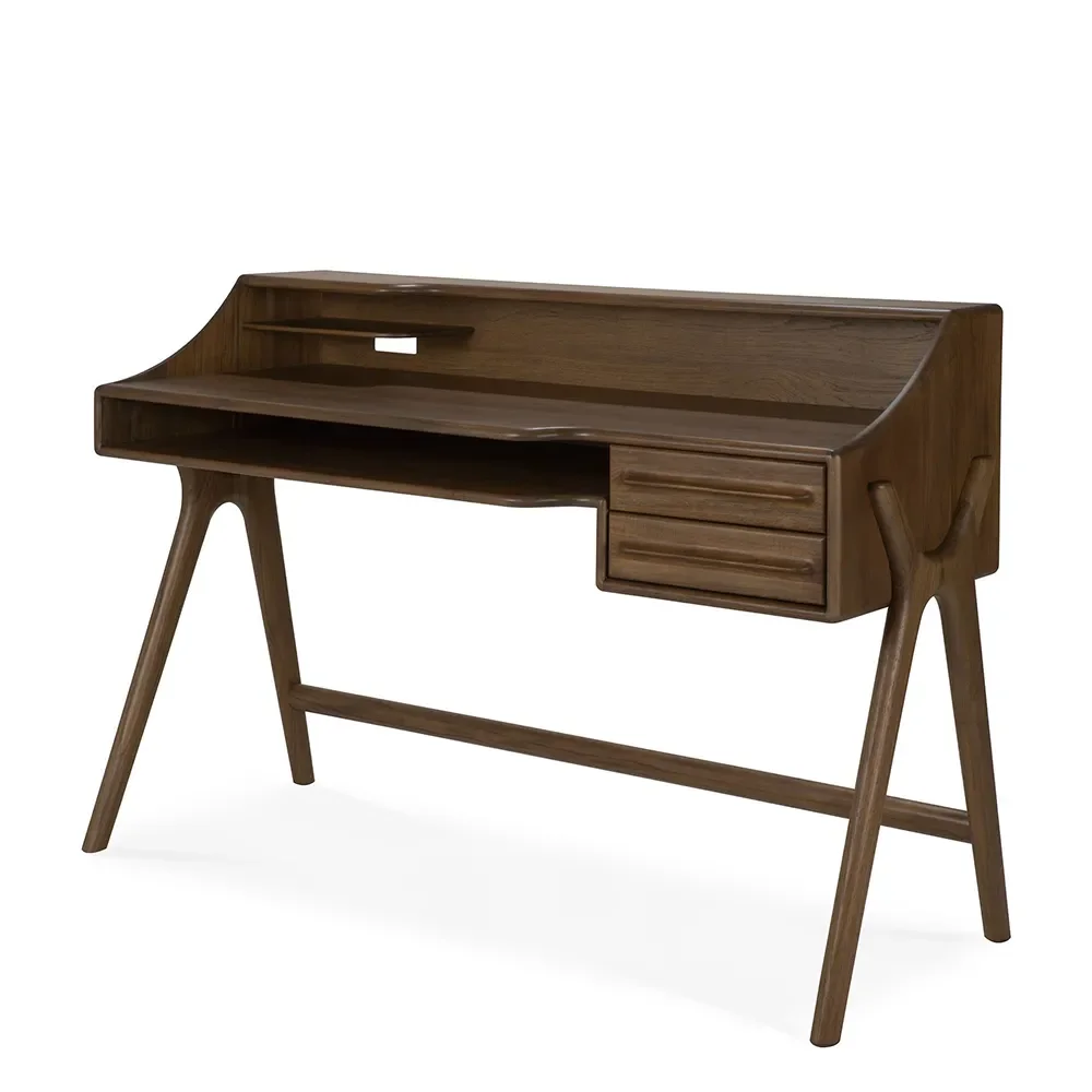 Desk in Teak Flow Wild Brown