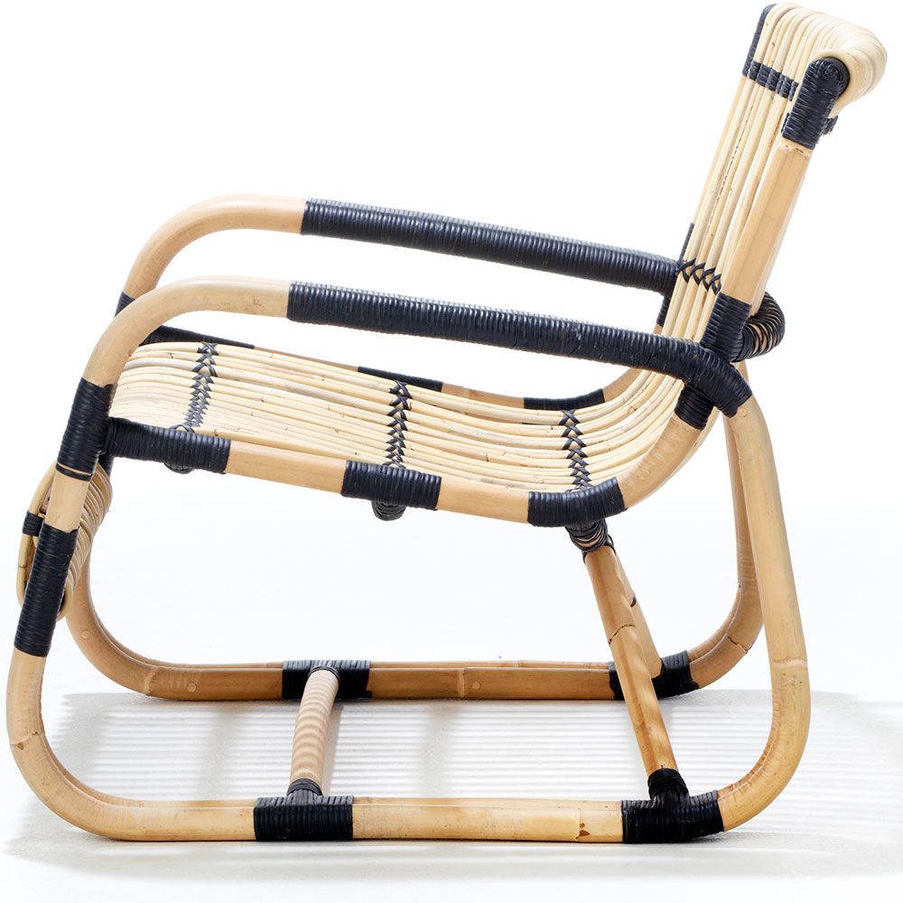 Curve lounge chair Black/Nature