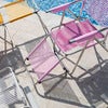 Spaghetti sun lounger pink matt aluminium