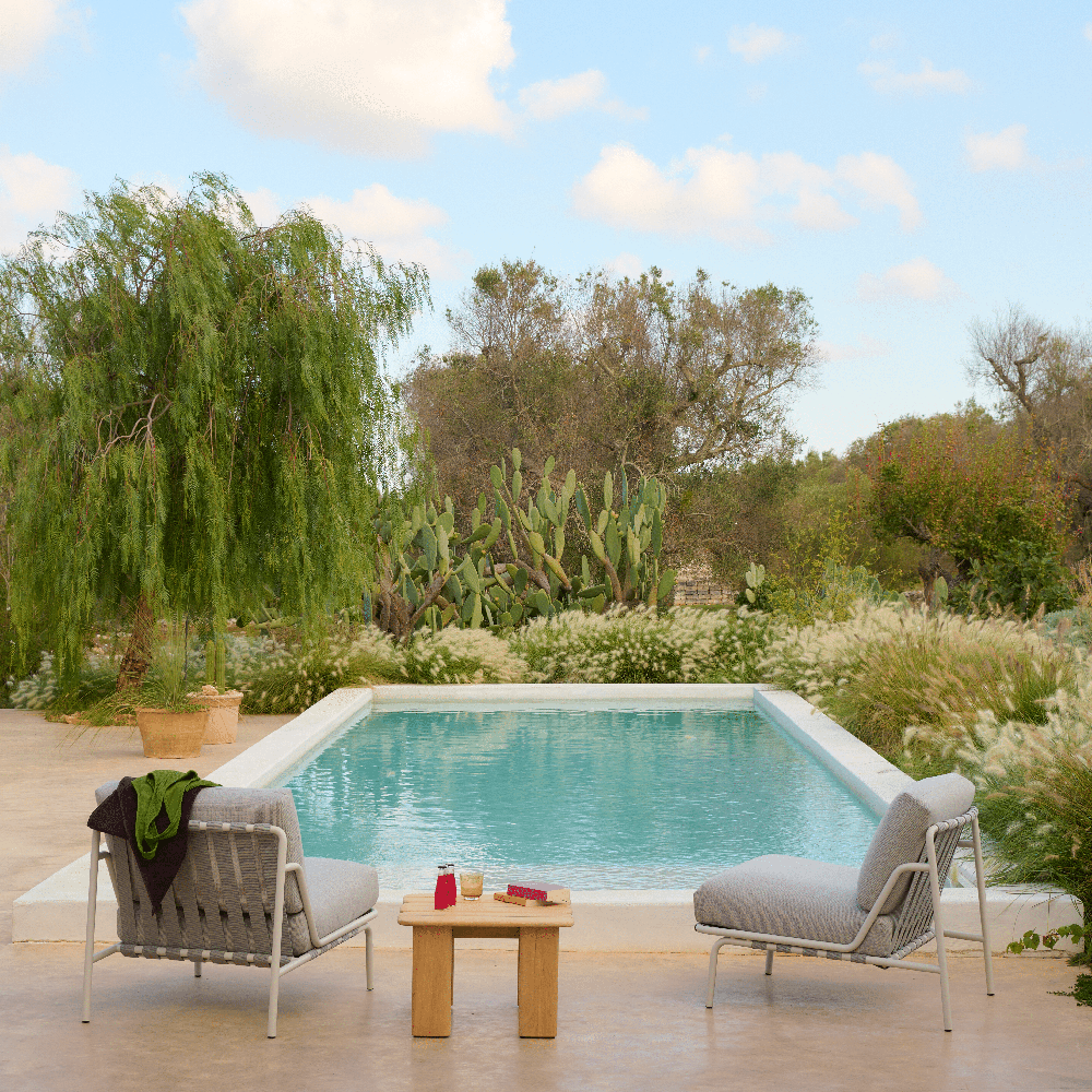 Lounge Chair Settle Ribbed Weave 2/Dark Green