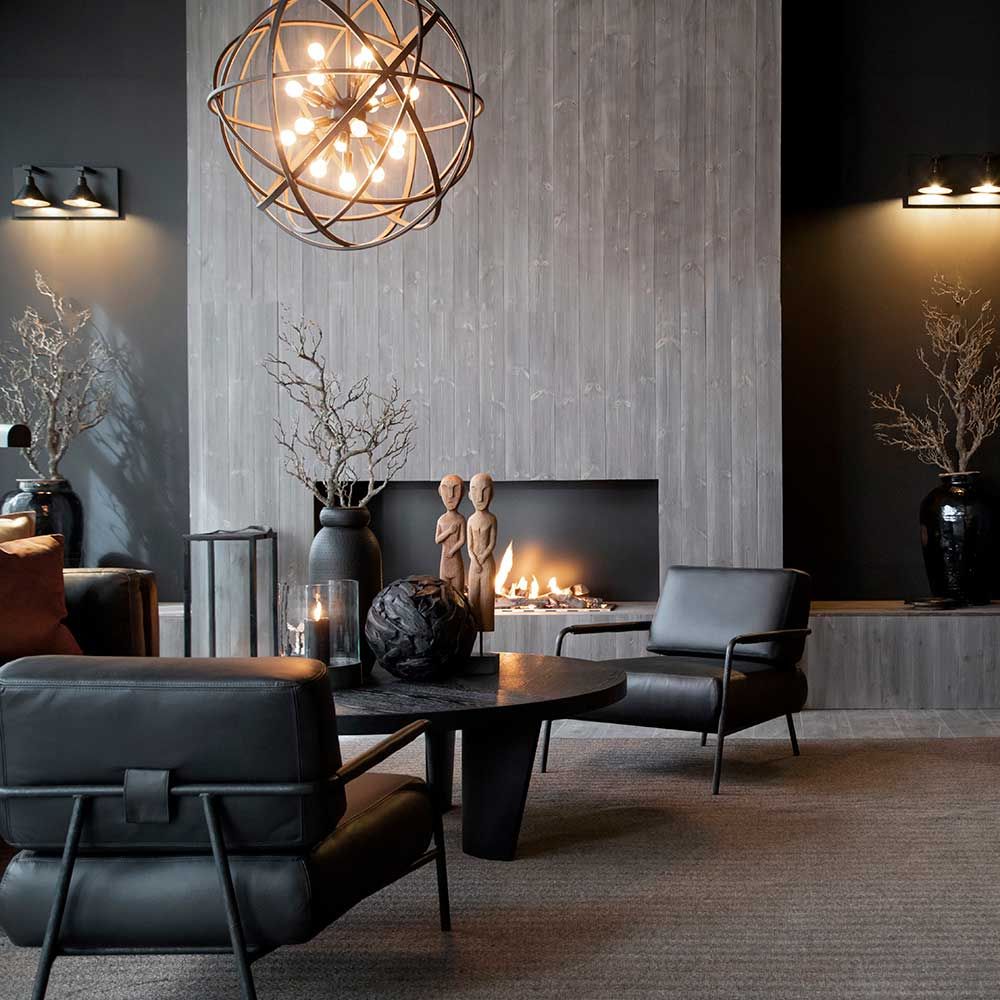 Sinclair armchair Black Leather