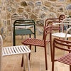 Bliss dining table incl. two chairs - Desert red aluminium