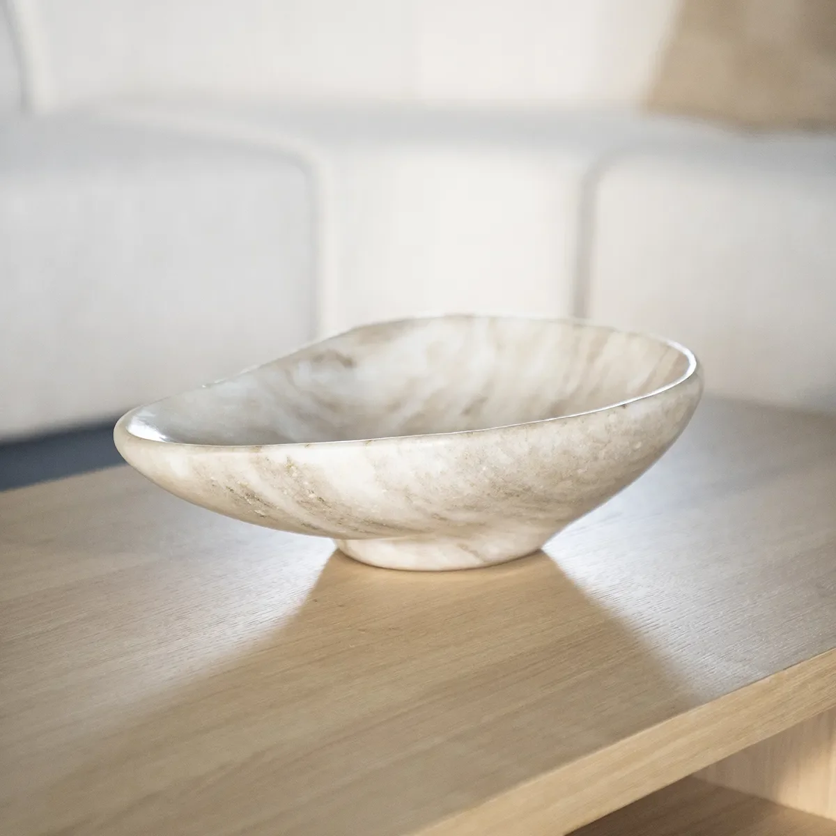 Marble Bowl Grigio L 43 cm