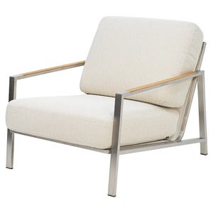 Naos armchair  Stainless steel / Dot beige