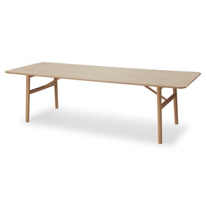 Hven Dining Table 260 cm White Soap Treatment