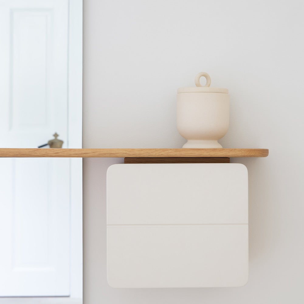 One More Look Mirror Oak/Pearl White