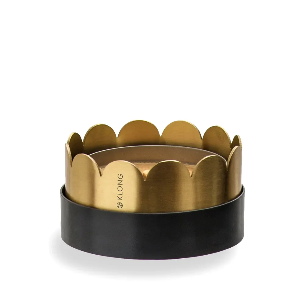 Outdoor Candle Holder in Brass Fira