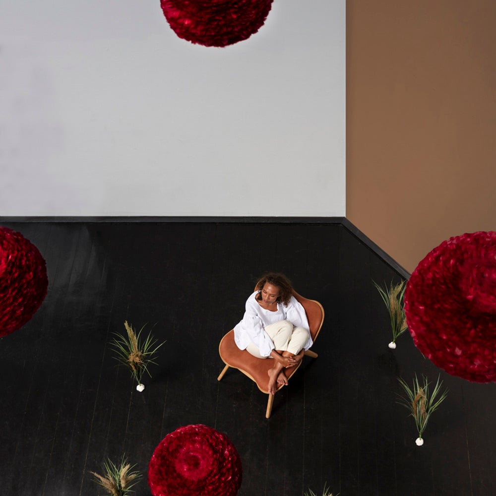 Eos Lampshade Medium Ø45 cm Red