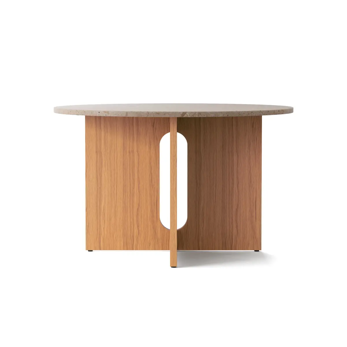 Androgyne Dining Table - Oak - Stone/Kunis Breccia - Ø120 cm