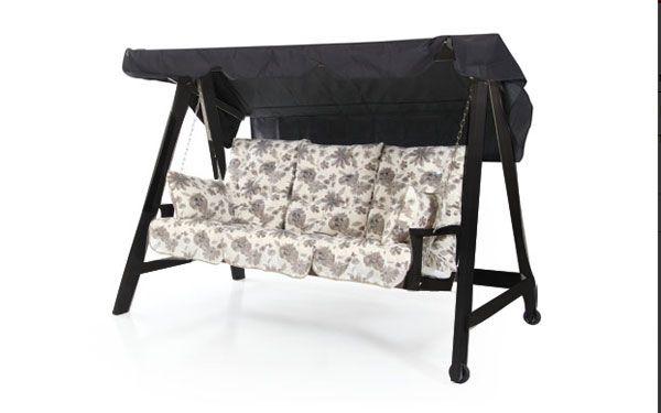 Kornhult Swing sofa black pine 