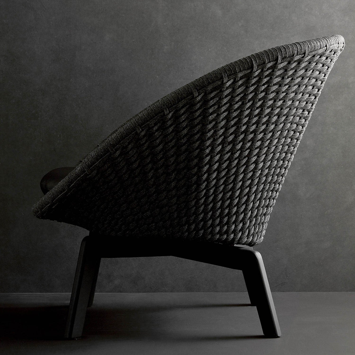 Peacock Lounge Chair W/Black Teak Legs Indoor