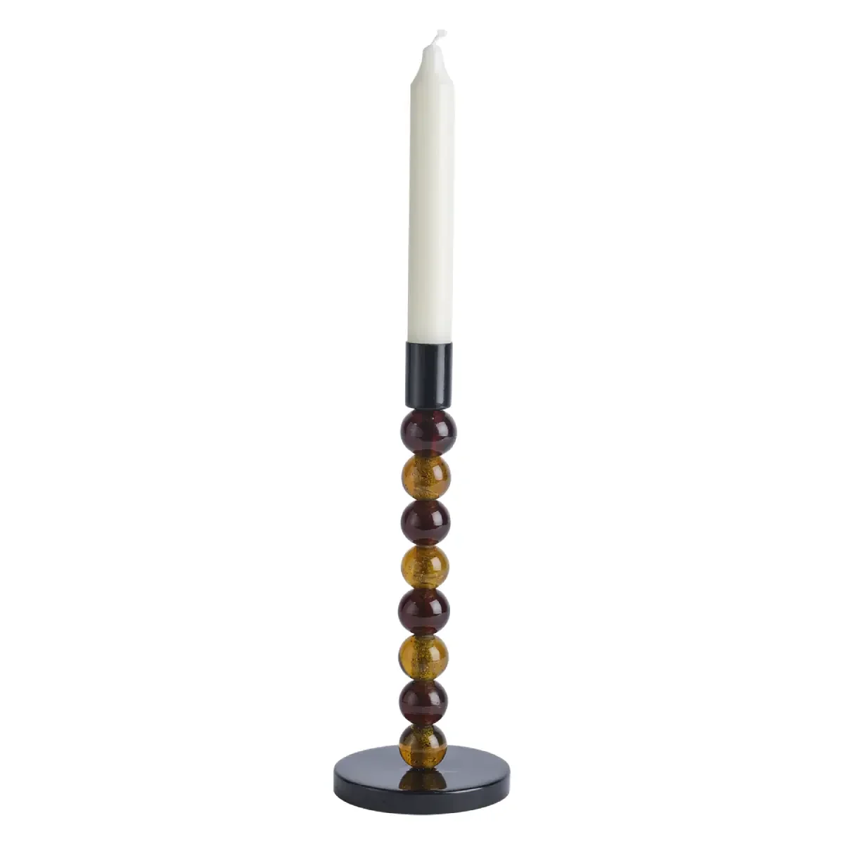  ISABELLE Candlestick H 23 cm Brown/Black