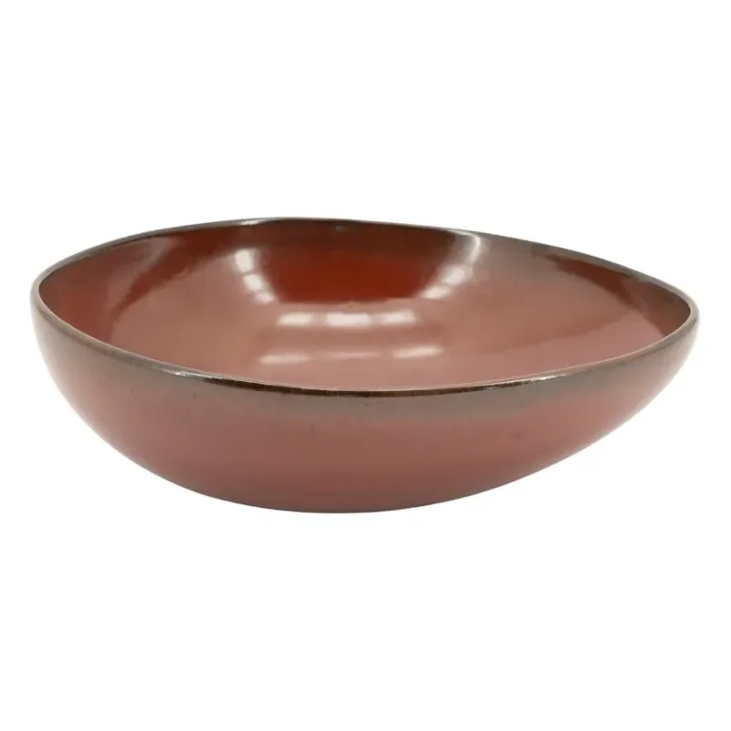 Nendo Bowl 26,5x22,6x8 cm Earthenware Brown