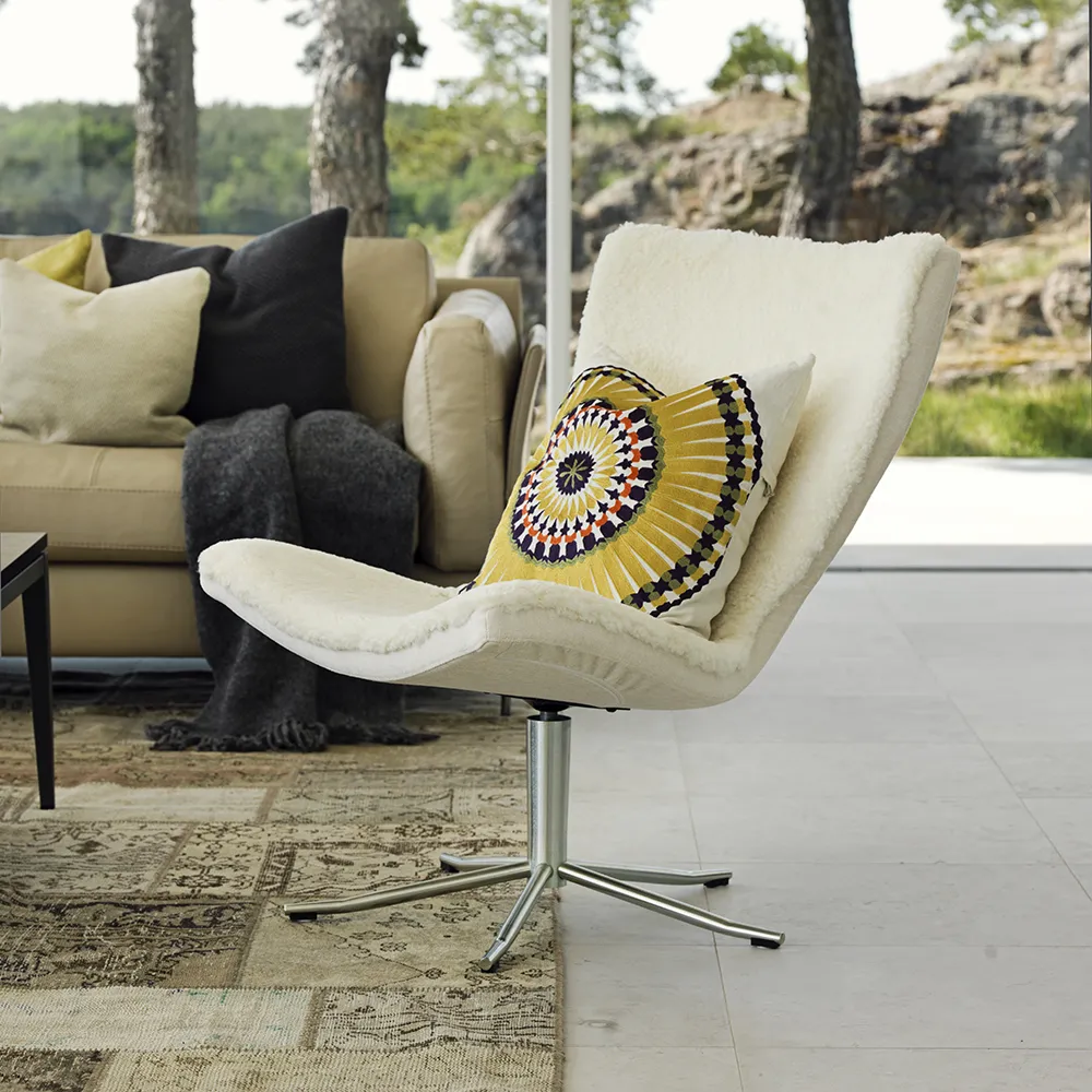 Gyro armchair without arm leather 58 Alu