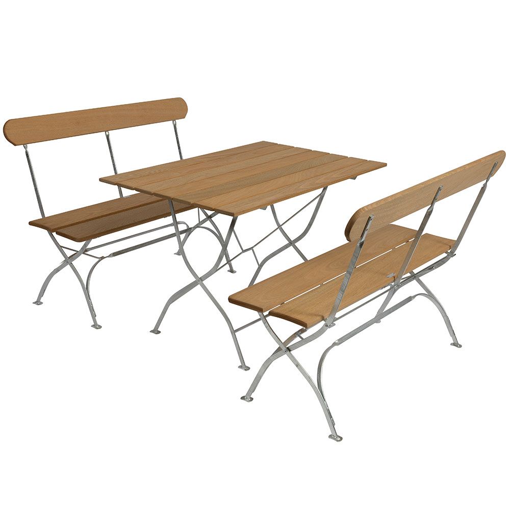 Brewery Group Table & 2 Sofas Oak