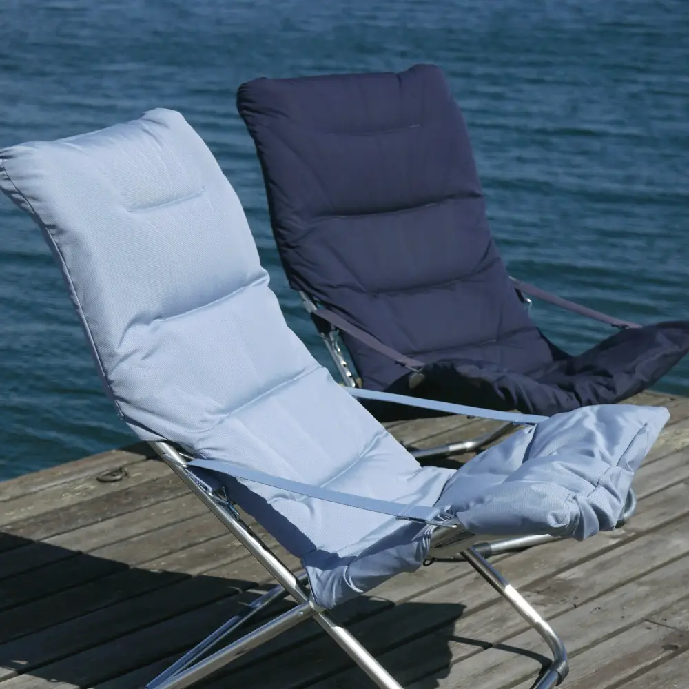 Fiesta soft sun lounger light blue beige supertex