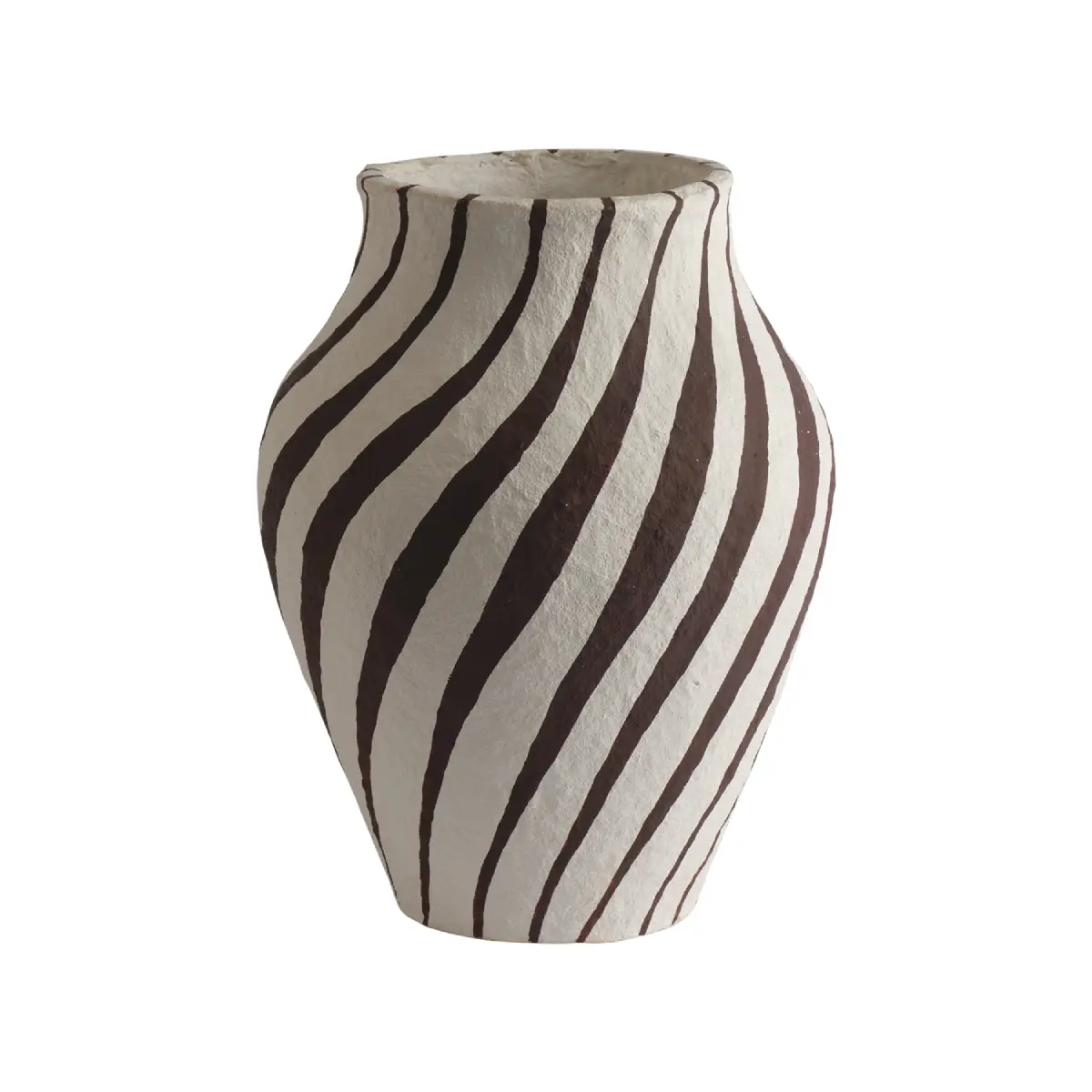 ANGUS Pot White/brown Ø19xH25 cm