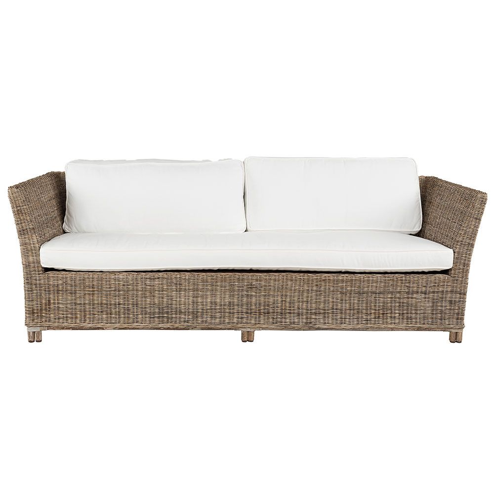 Arlington Sofa Rattan Grey Lacquer