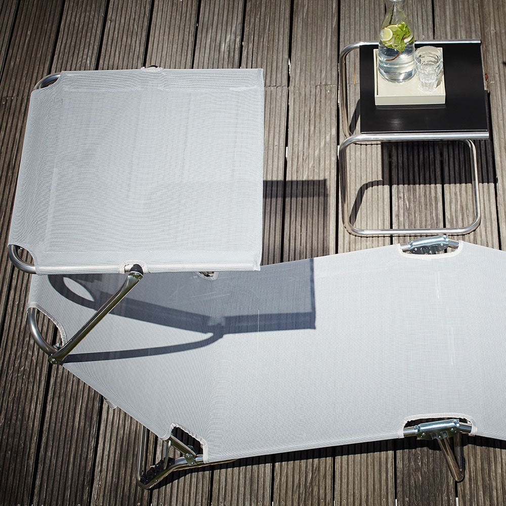 Amigo sunbed top black aluminium/textilene