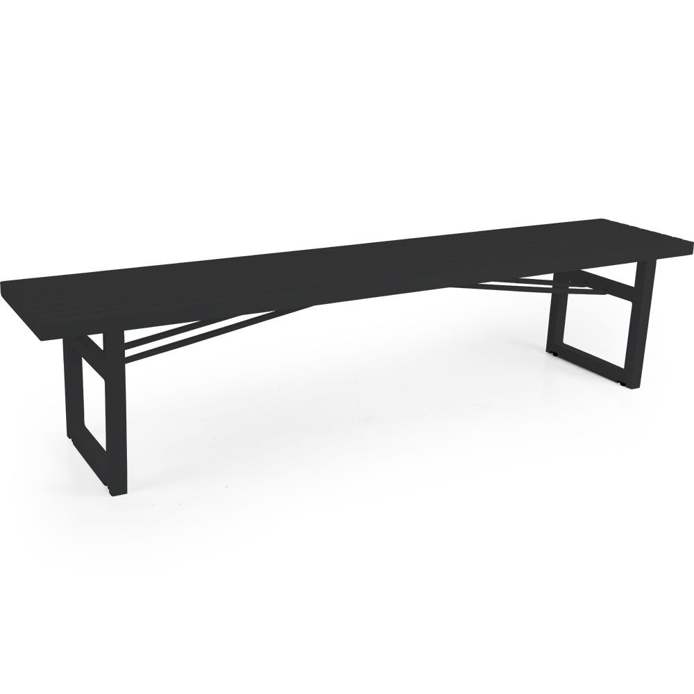 Vevi bench 41x200 cm black
