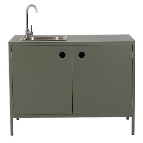 Kelia outdoor kitchen   with sink and tap  Nordic Green