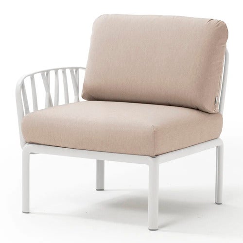 Komodo End Unit White-Canvas Sunbrella