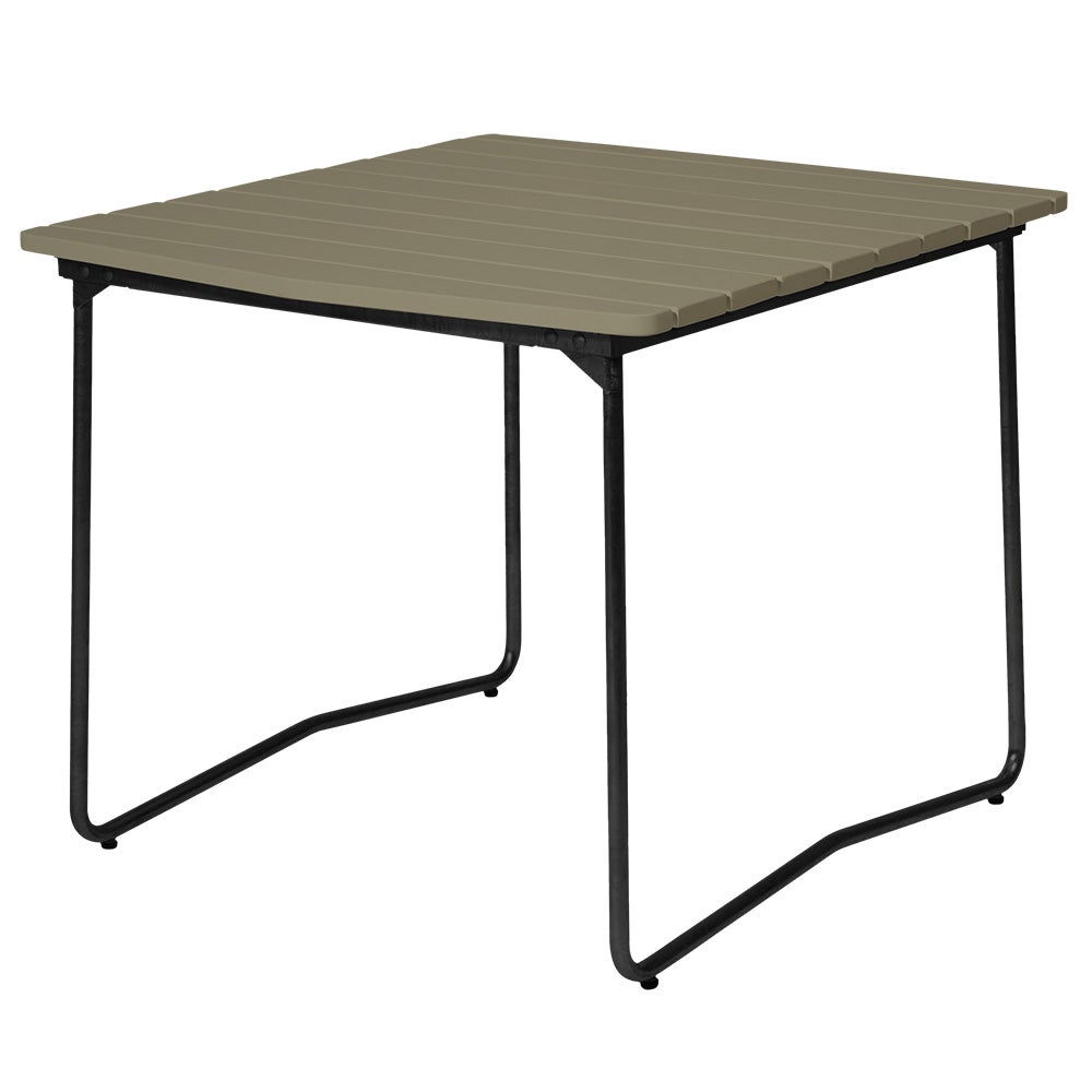 Table B31 84 Green lacquered oak / black frame