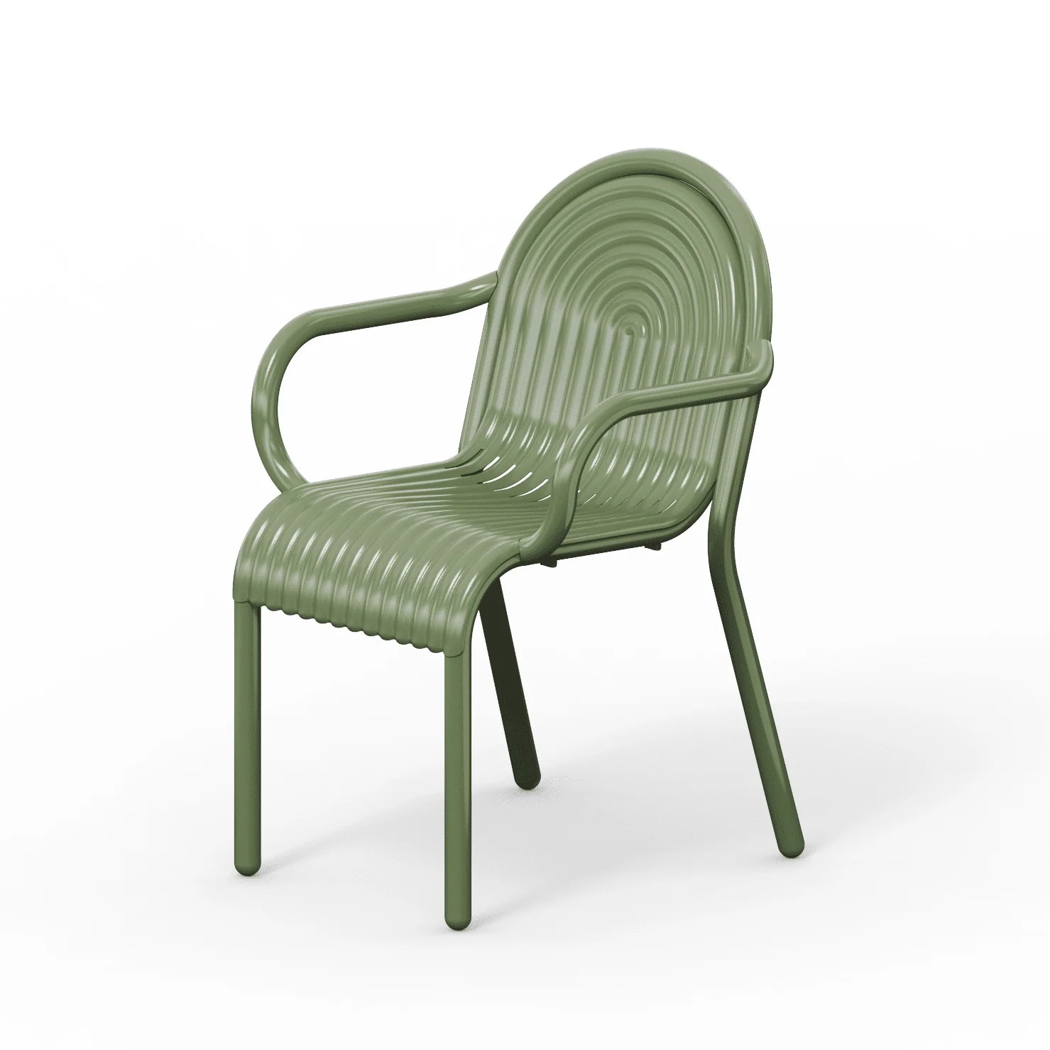 Groove Arm Chair Moss