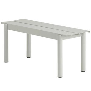 Linear Steel Bench 110x34 cm Grey 