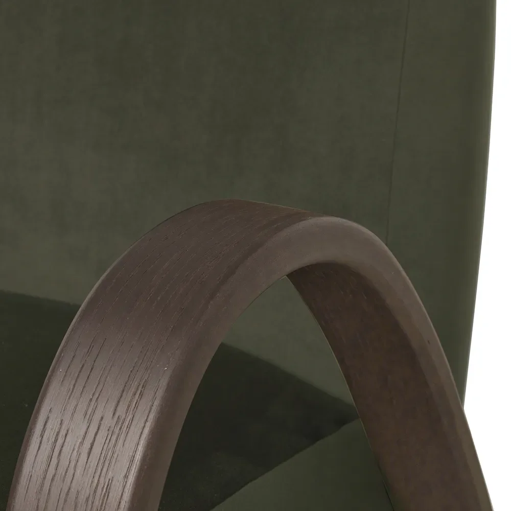 Buur Lounge Chair Rich Velvet - Dark Stained/Pine