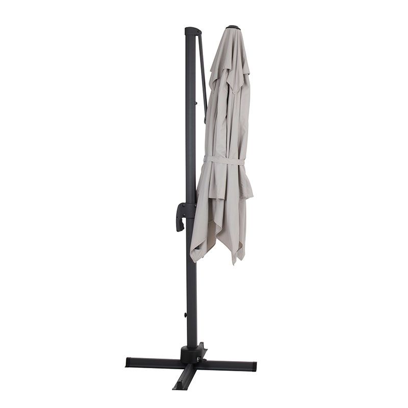 Linz free hanging parasol 300 cm Grey/Khaki