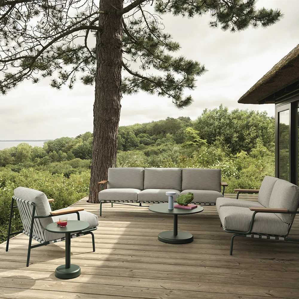 Settle 3-seater sofa Ribbed Weave 2/Dark Green 