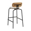 Curious Bar Stool Oak/Black White Sands