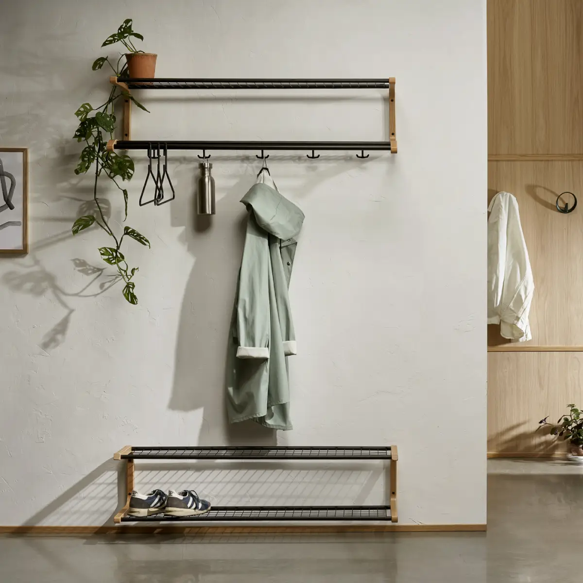 Anna Hat shelf 100 cm Black Oak
