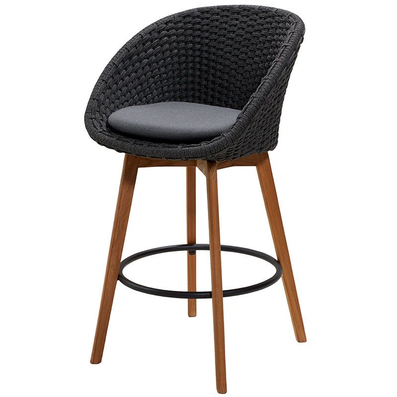 Peacock Barstool Dark grey