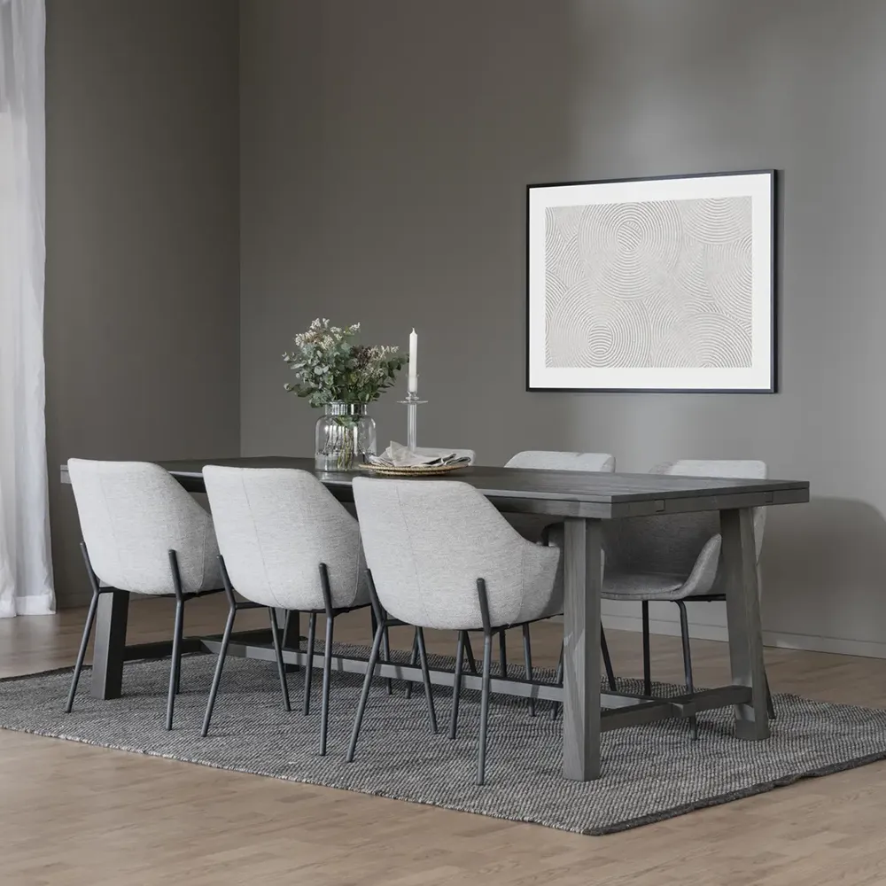 Brooklyn dining table 220x95 cm dark brown oak