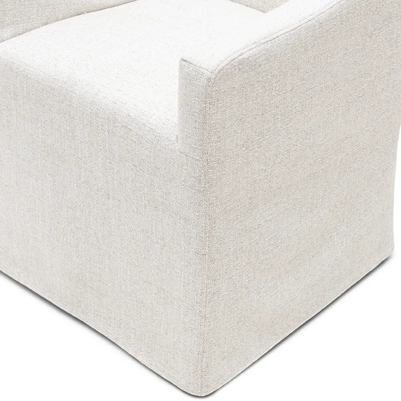 Firenze dining chair rich tweed antique white