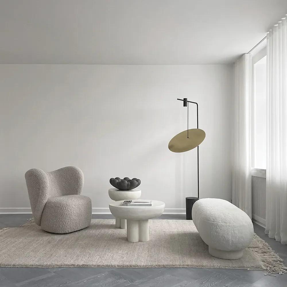 Crown Table, Low - Bone White