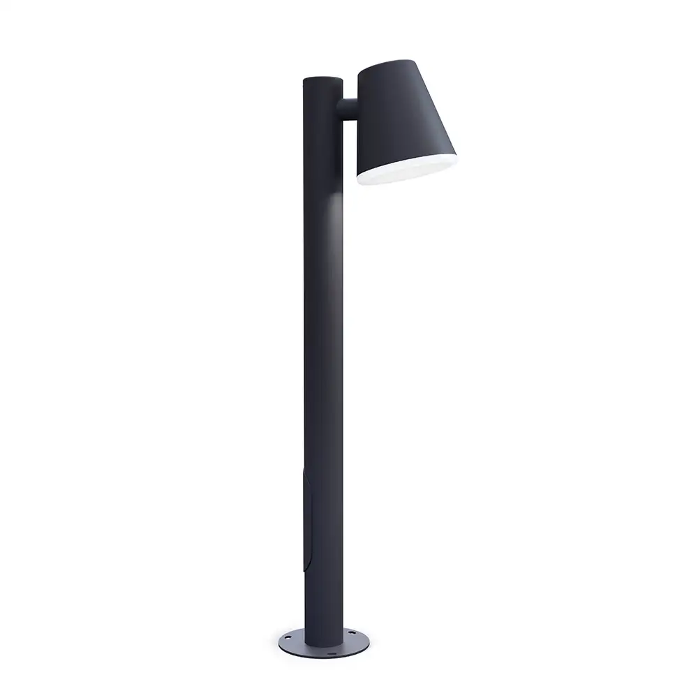 Mist outdoor bollard Black structure E27