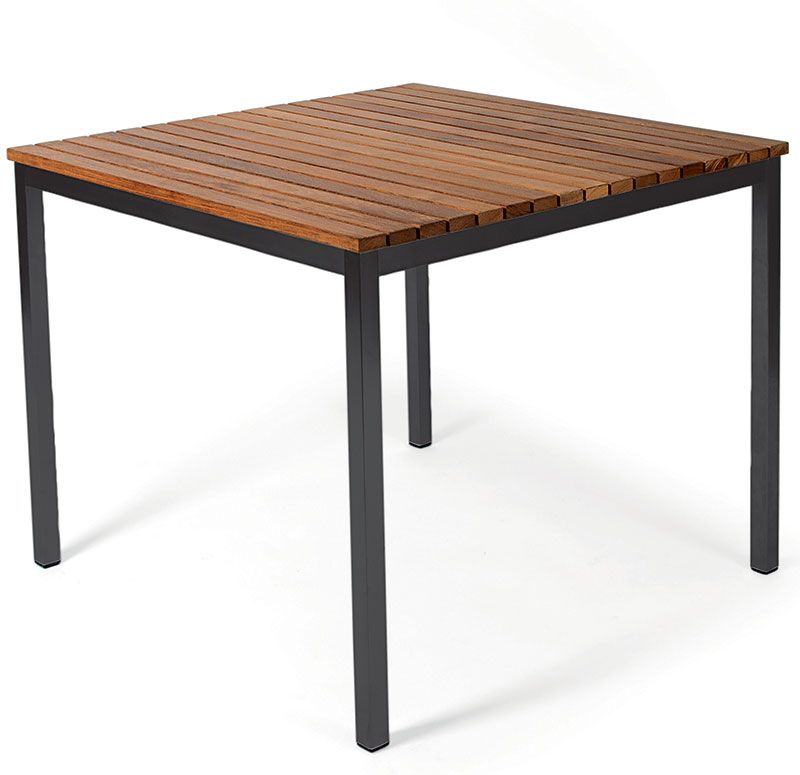 Häringe Dining Table 85X85Cm Black / Teak