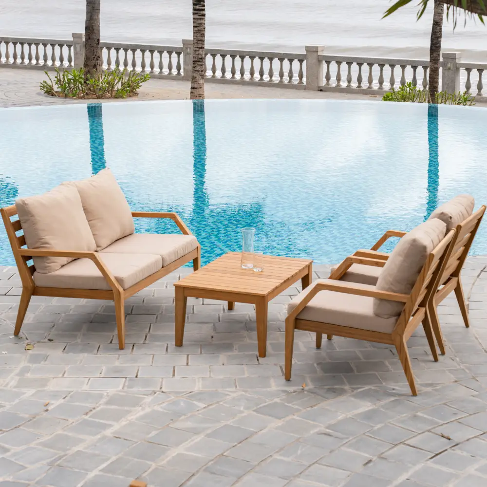 Gunnaröd 2-seater lounge sofa incl. cushions beige