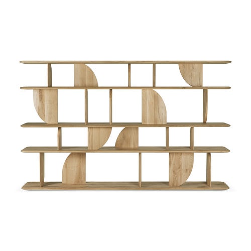 Geometric Shelf Oak 210x35x130 cm