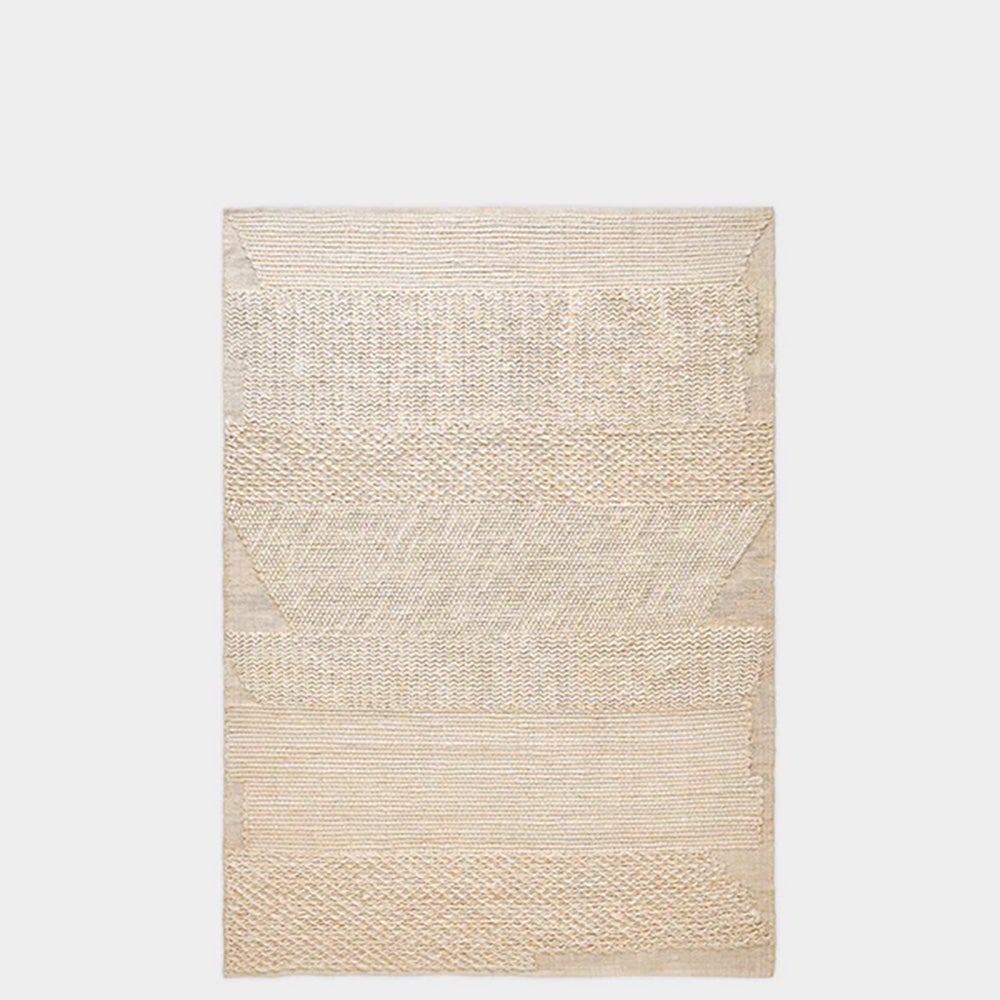 Knotty Rug White 170 x 240cm
