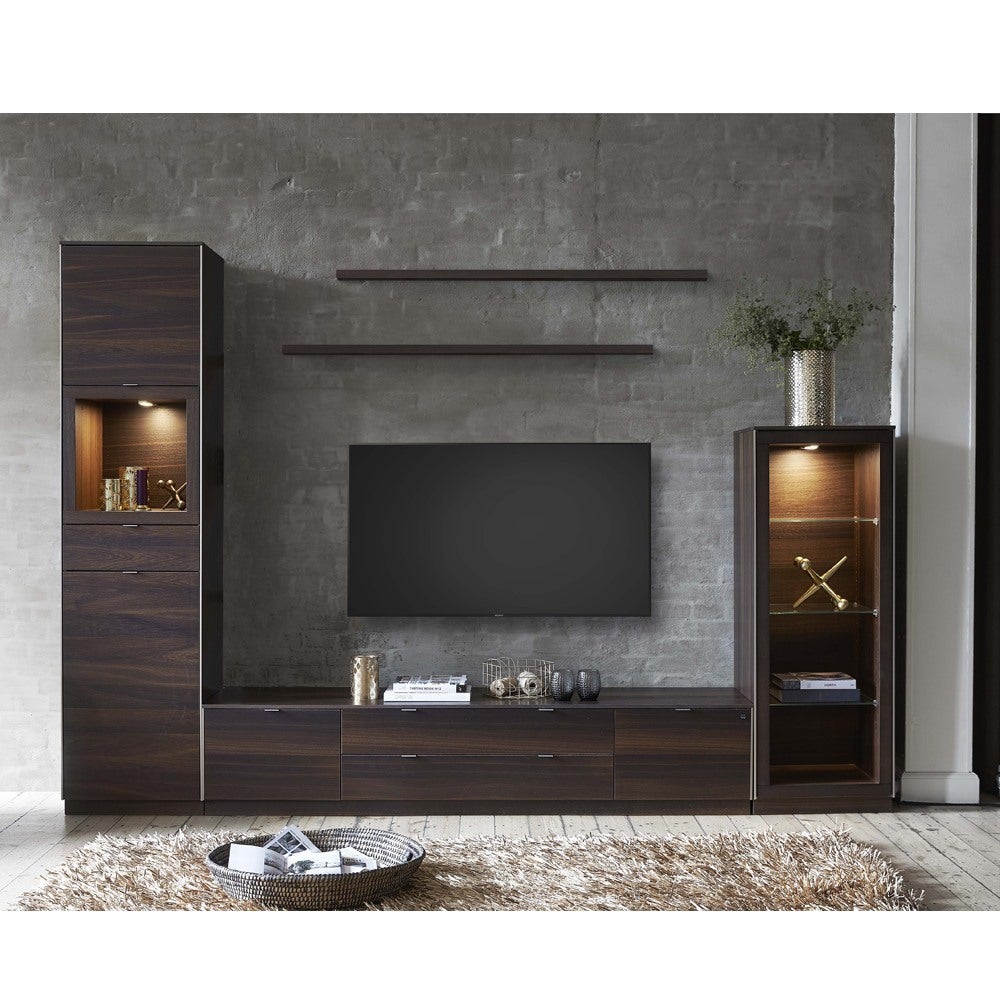 Sm914 Display Cabinet Black Oak Lacquer