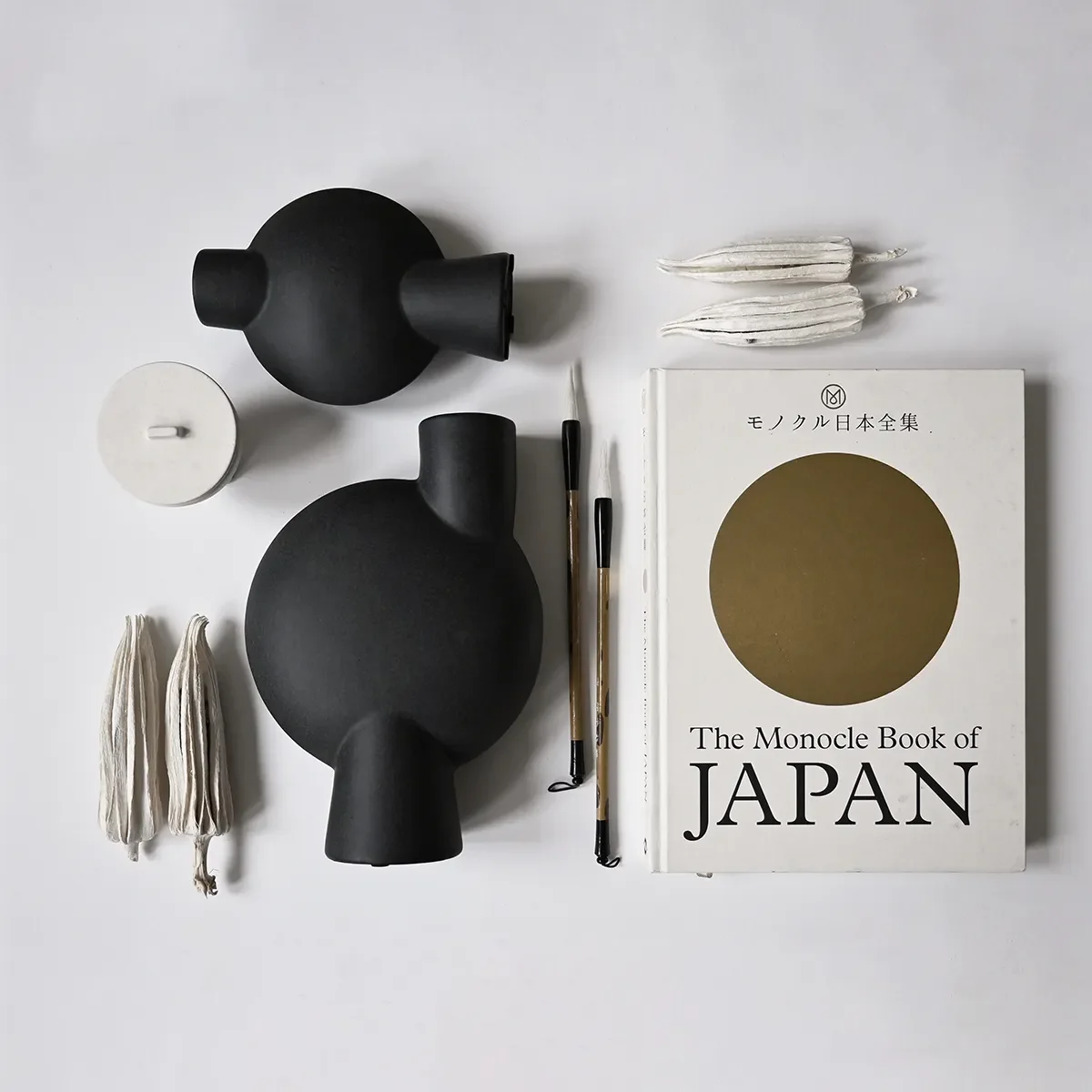 Hand-painted Vase Sphere Bubl Mini Black H19 cm